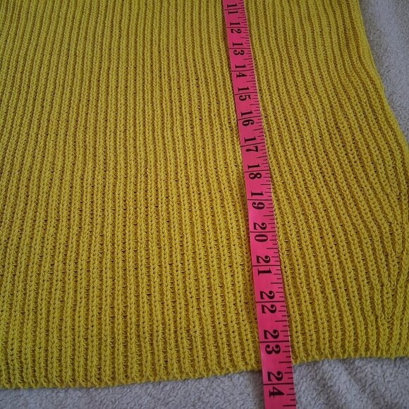 Massimo Dutti Women's Size Medium Made in Italy Bright Yellow Knit Tank Top - Picture 10 of 11
